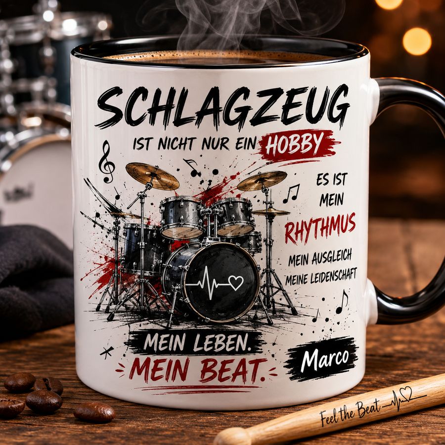 Schlagzeug Motivtasse
