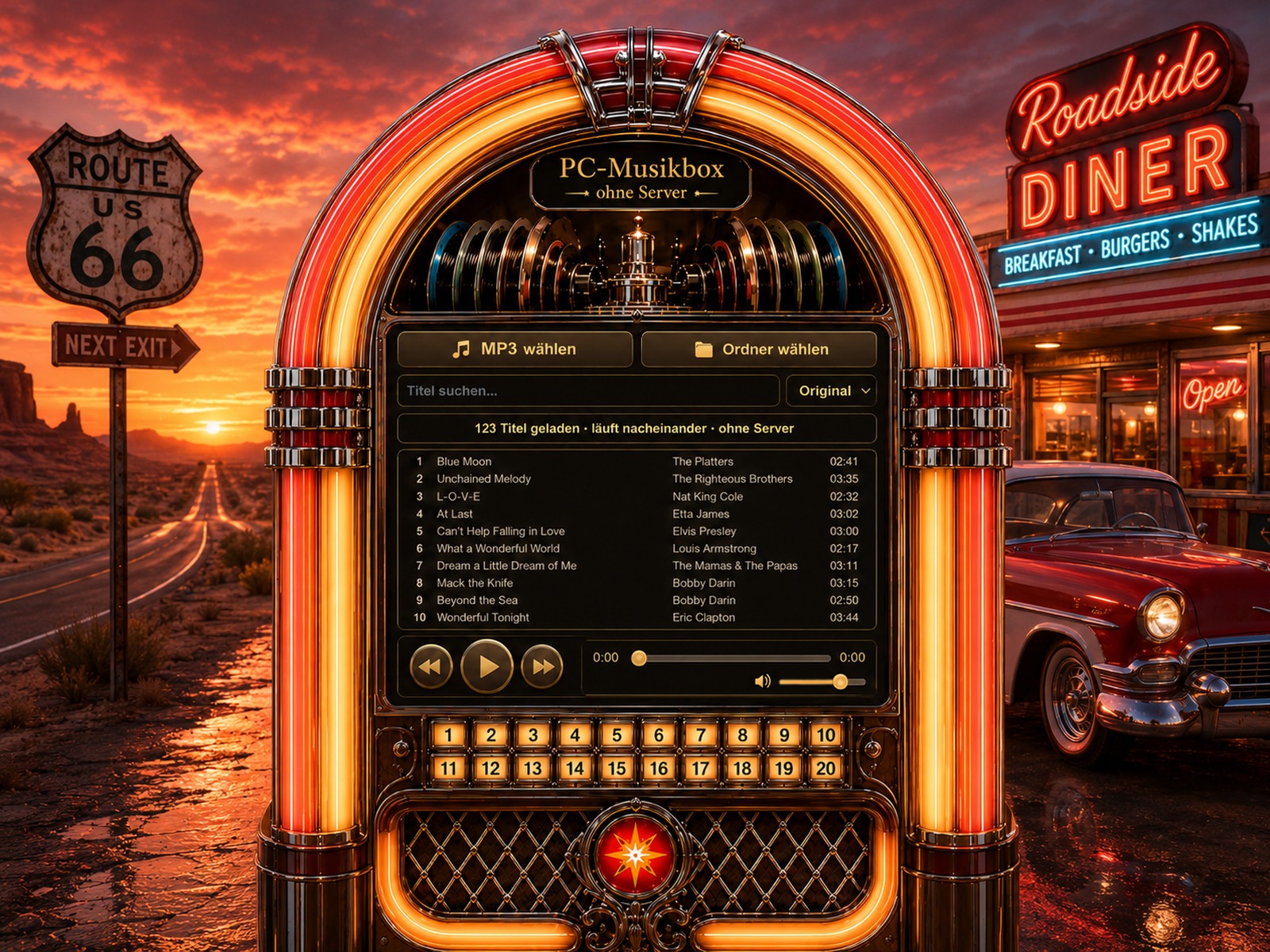 Route 66 Diner PC-Musikbox